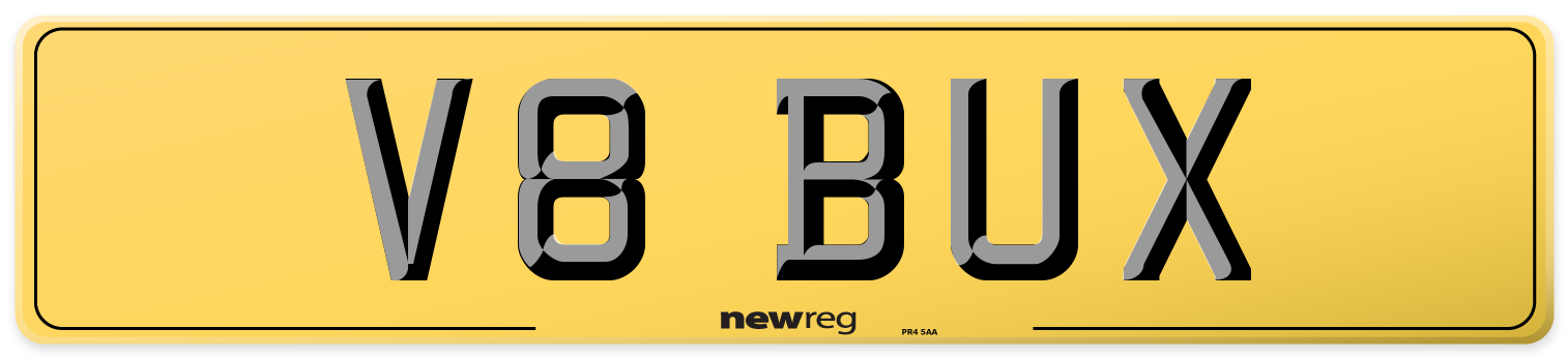 V8 BUX Rear Number Plate