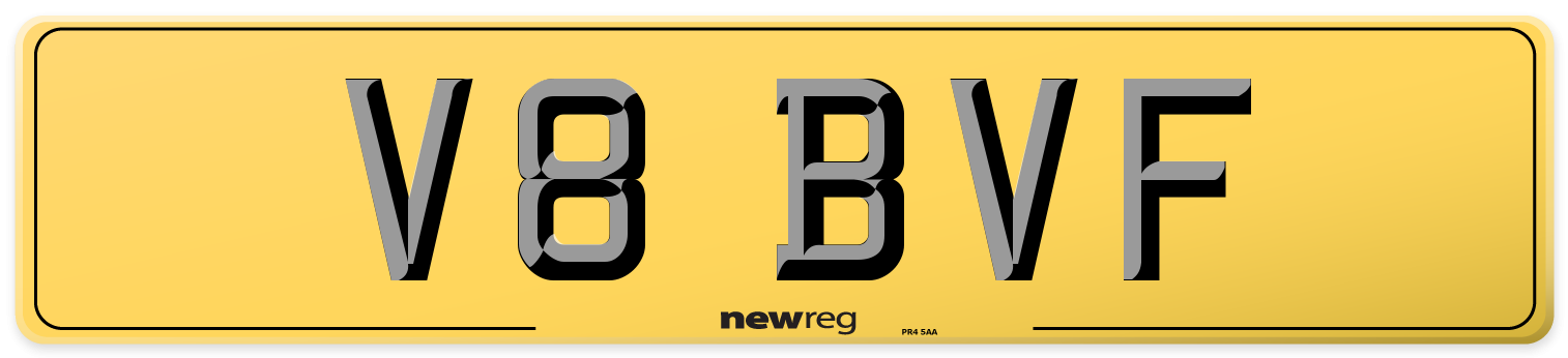 V8 BVF Rear Number Plate