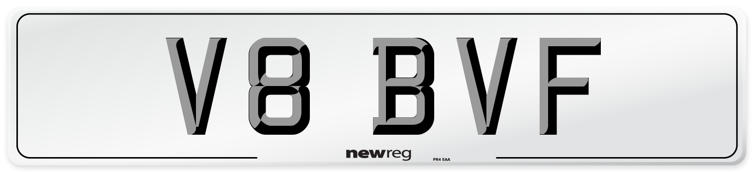 V8 BVF Front Number Plate