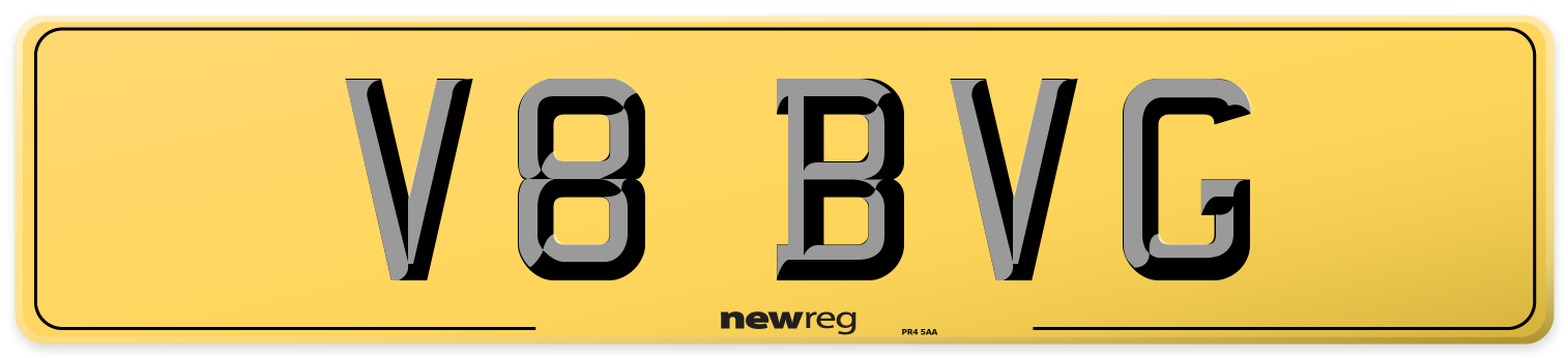 V8 BVG Rear Number Plate