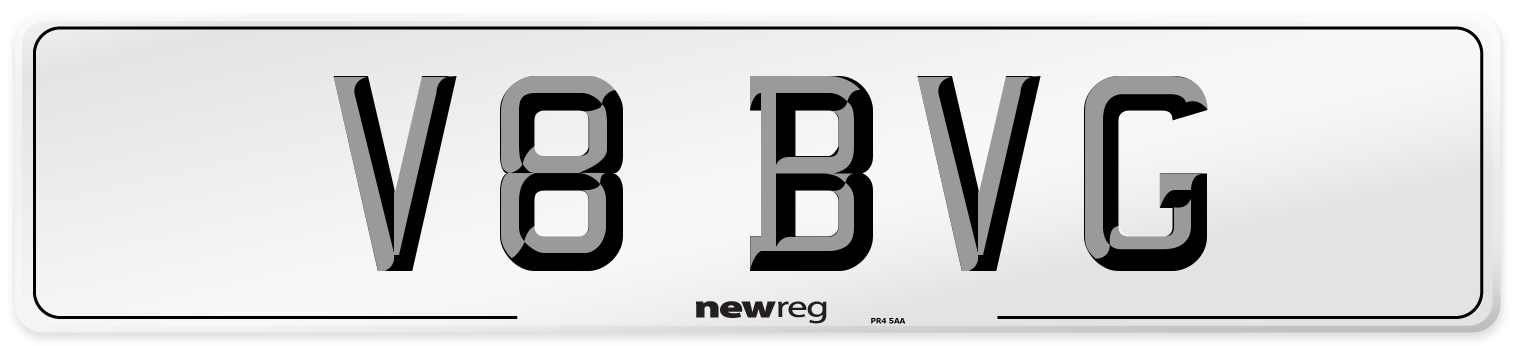 V8 BVG Front Number Plate