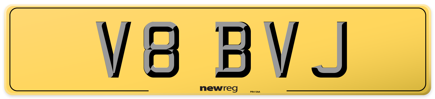 V8 BVJ Rear Number Plate
