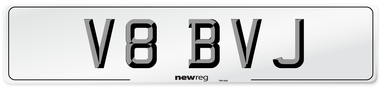 V8 BVJ Front Number Plate