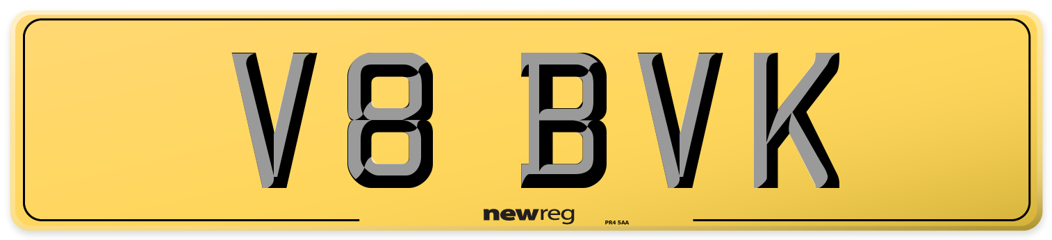 V8 BVK Rear Number Plate