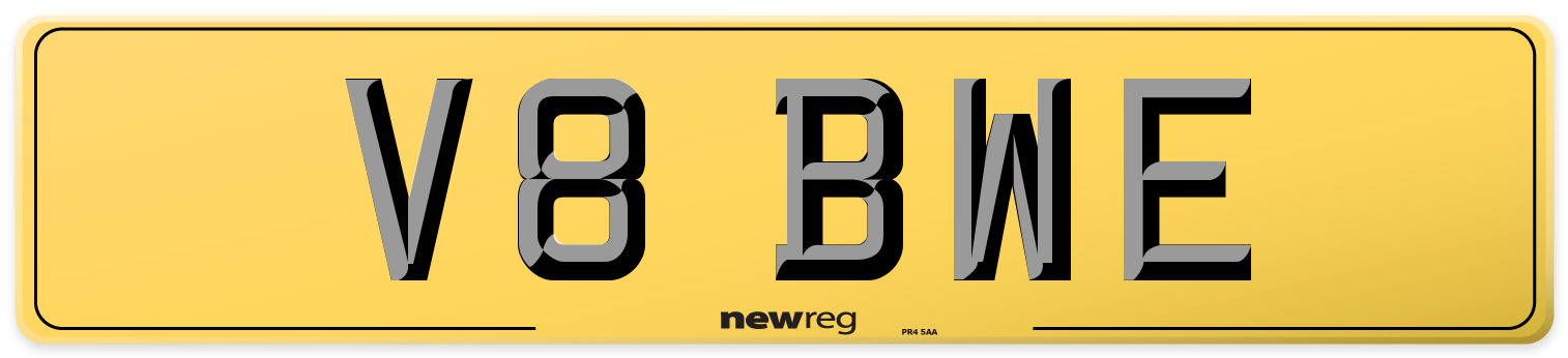 V8 BWE Rear Number Plate