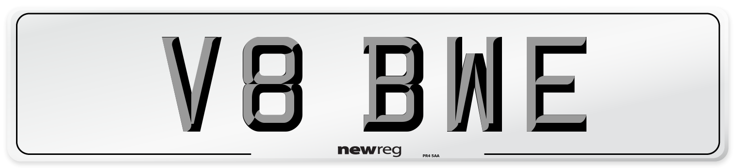 V8 BWE Front Number Plate