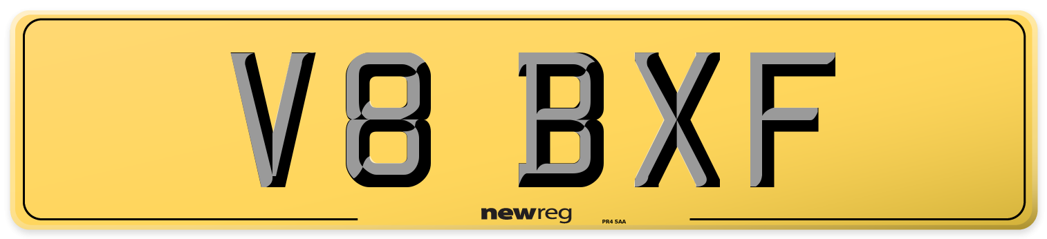 V8 BXF Rear Number Plate