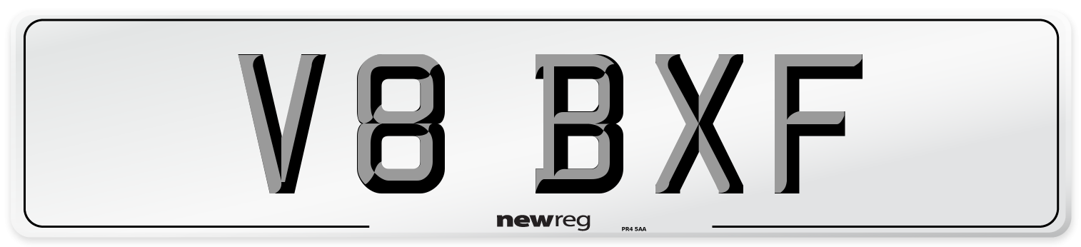 V8 BXF Front Number Plate
