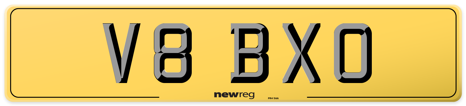 V8 BXO Rear Number Plate