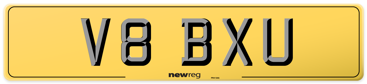V8 BXU Rear Number Plate