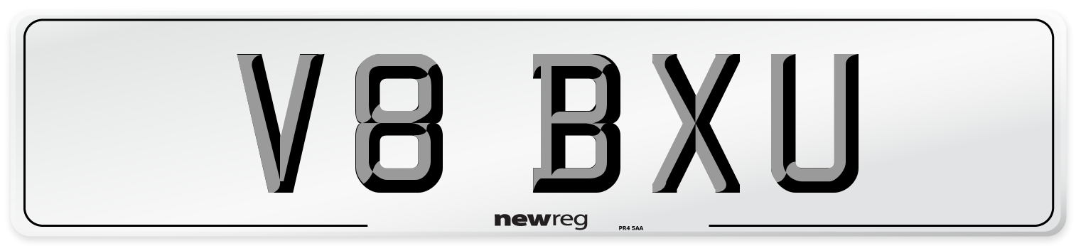 V8 BXU Front Number Plate