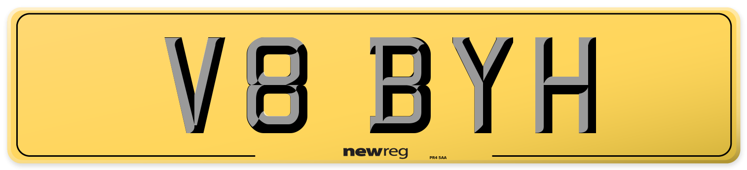 V8 BYH Rear Number Plate