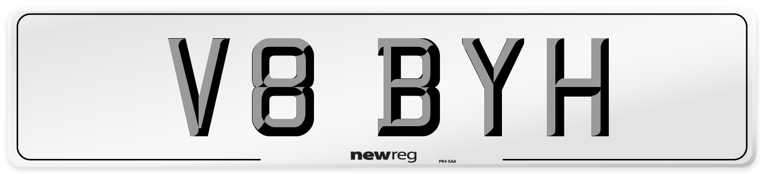V8 BYH Front Number Plate