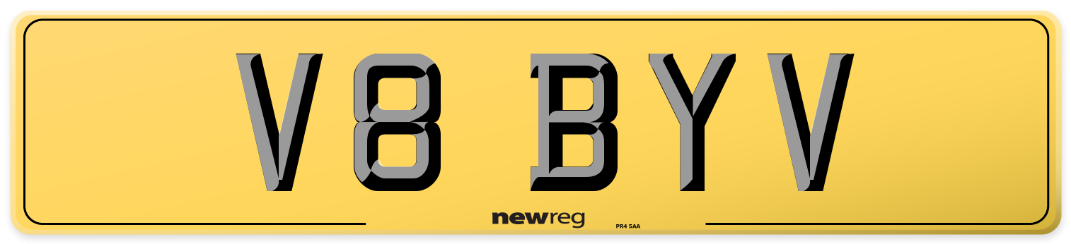 V8 BYV Rear Number Plate
