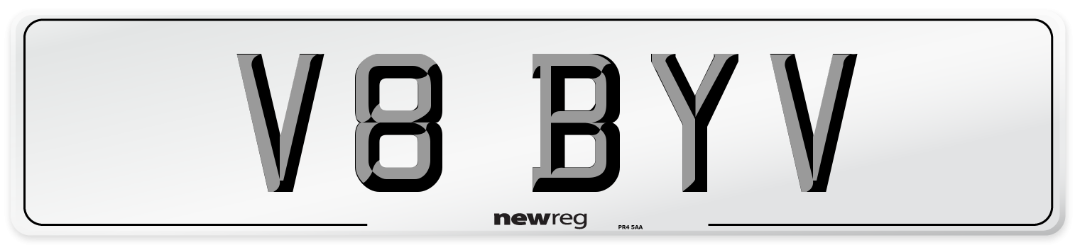V8 BYV Front Number Plate