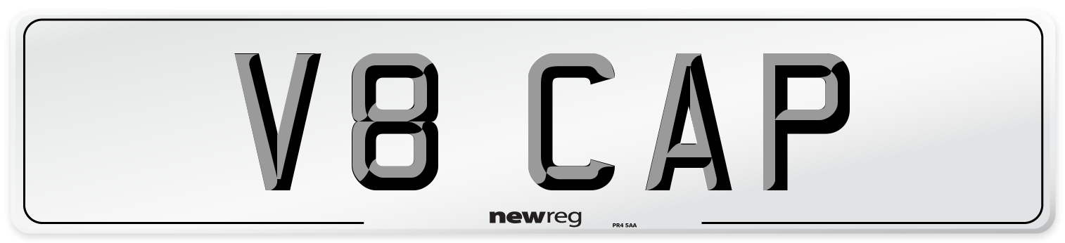 V8 CAP Front Number Plate