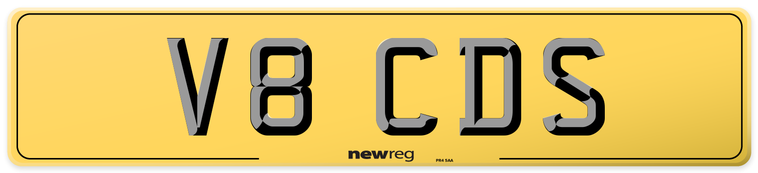 V8 CDS Rear Number Plate