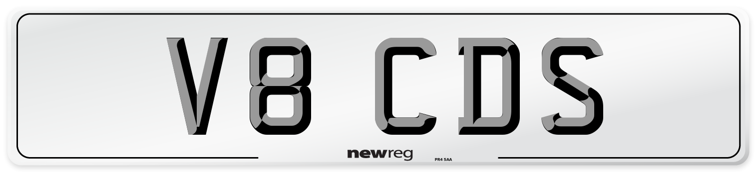V8 CDS Front Number Plate