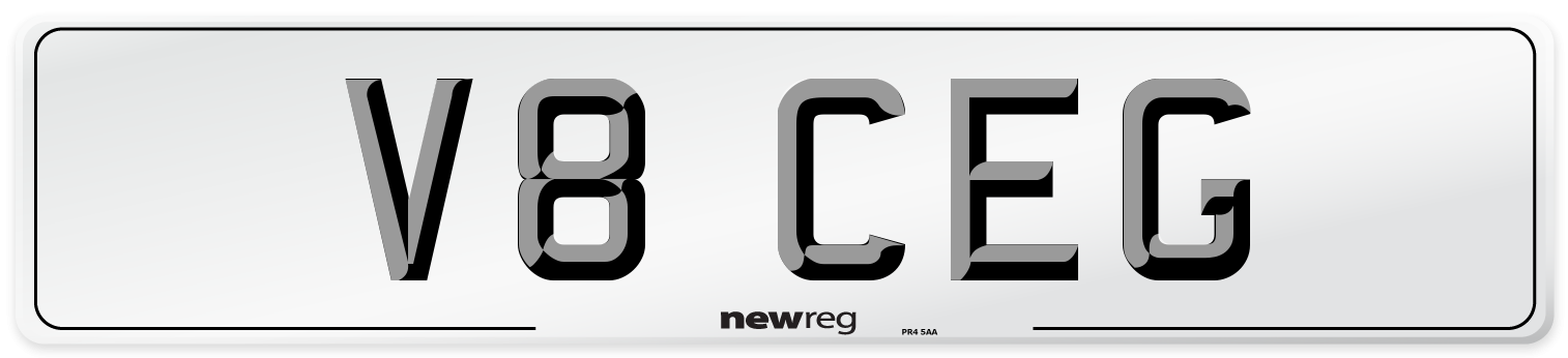 V8 CEG Front Number Plate