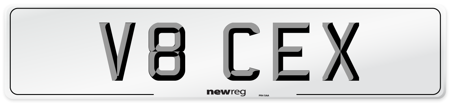 V8 CEX Front Number Plate