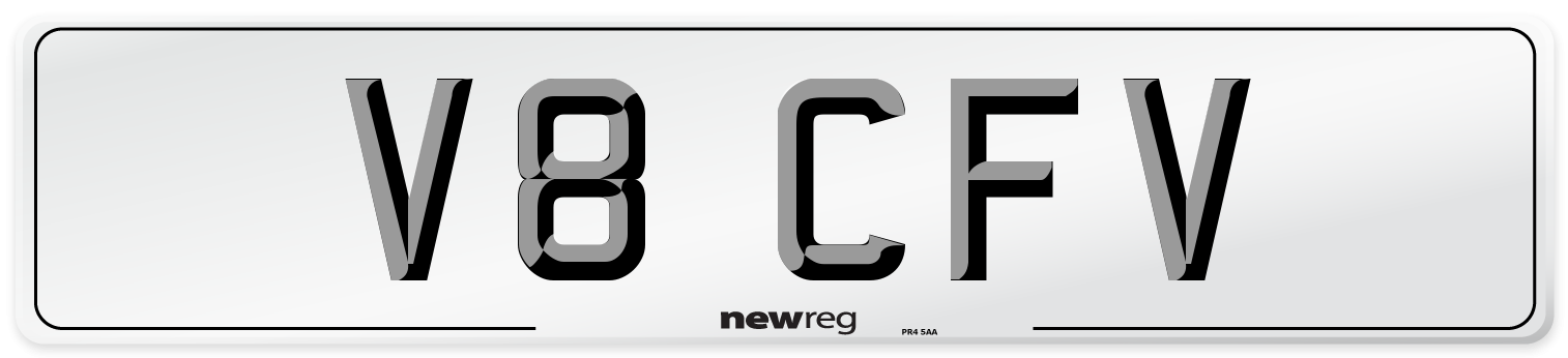V8 CFV Front Number Plate