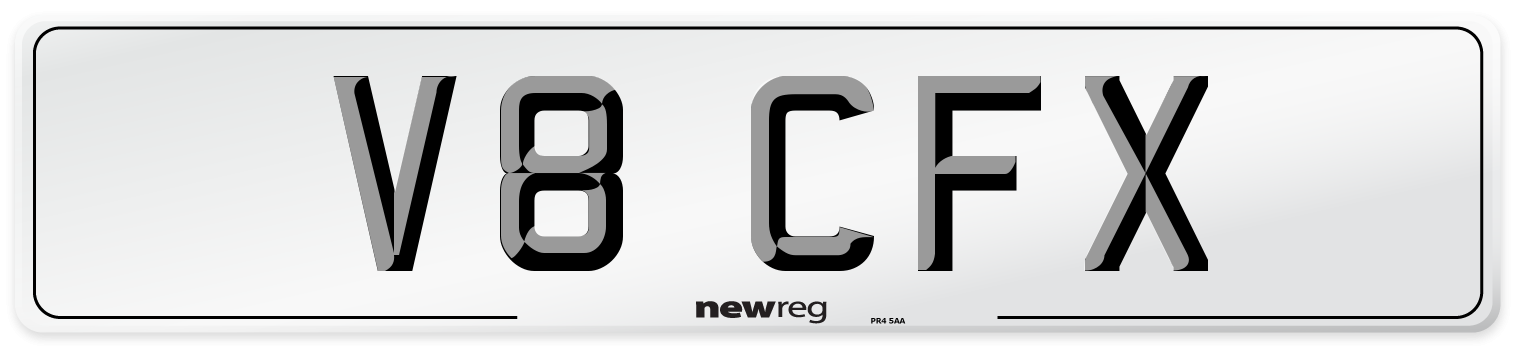 V8 CFX Front Number Plate
