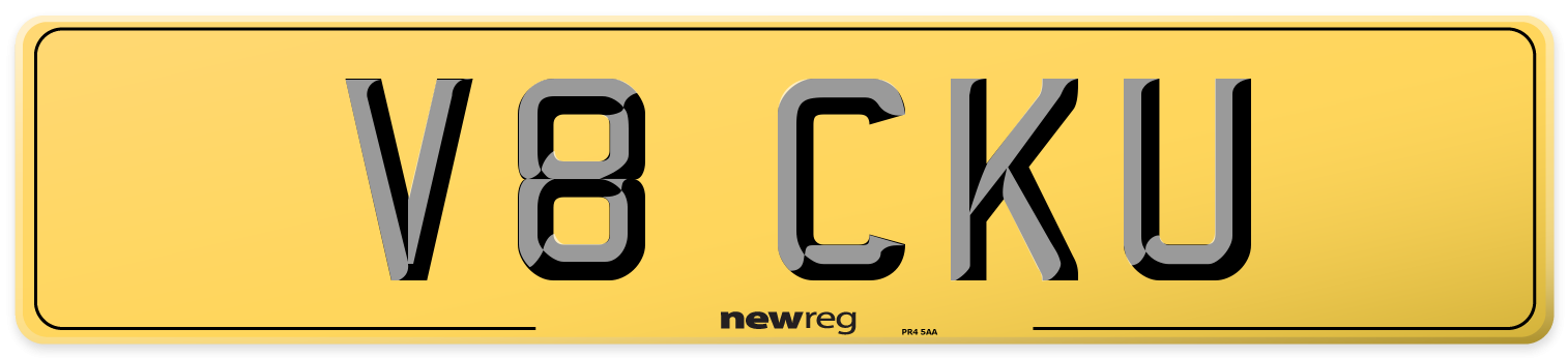 V8 CKU Rear Number Plate