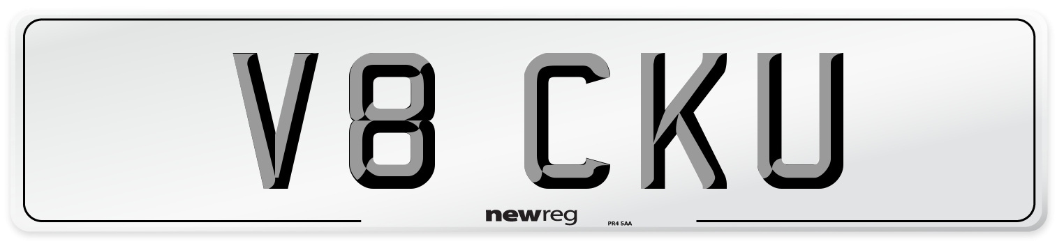 V8 CKU Front Number Plate