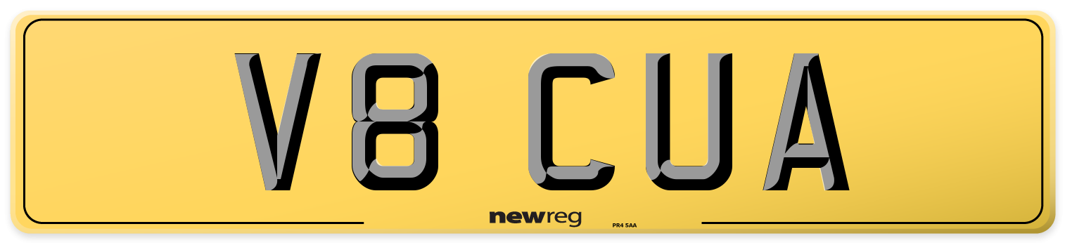 V8 CUA Rear Number Plate