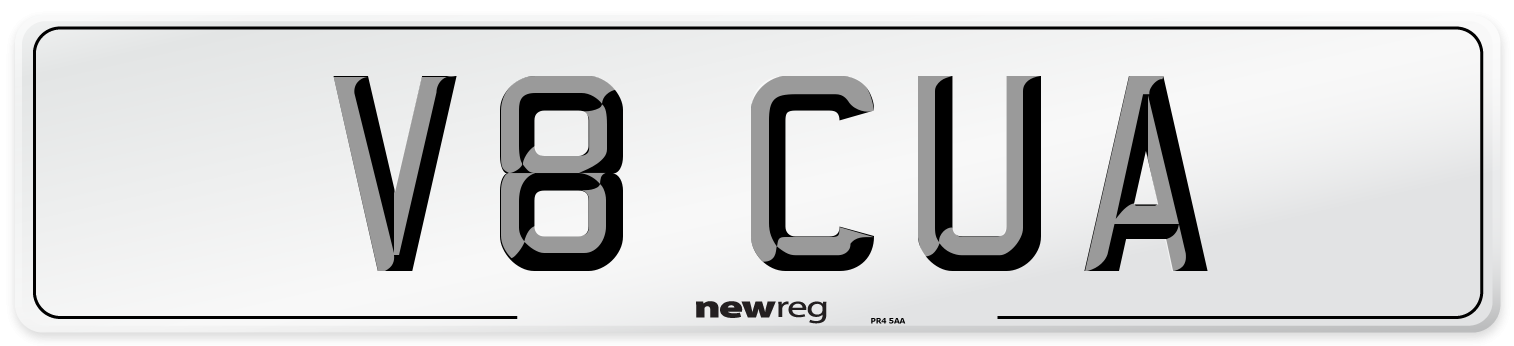 V8 CUA Front Number Plate