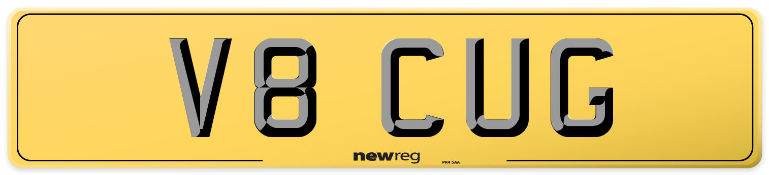 V8 CUG Rear Number Plate