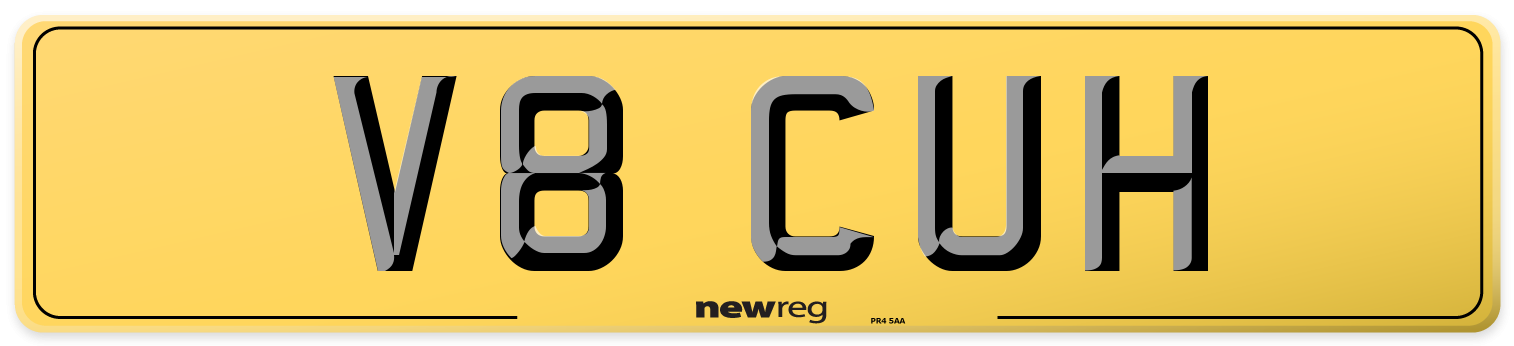 V8 CUH Rear Number Plate
