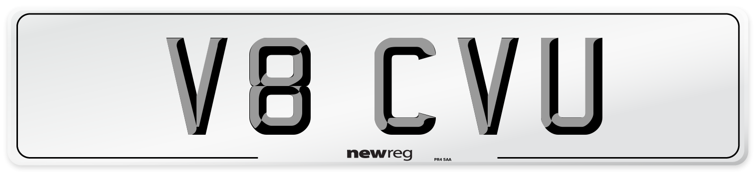 V8 CVU Front Number Plate