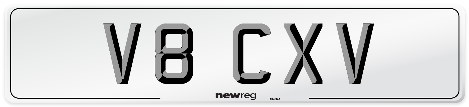 V8 CXV Front Number Plate