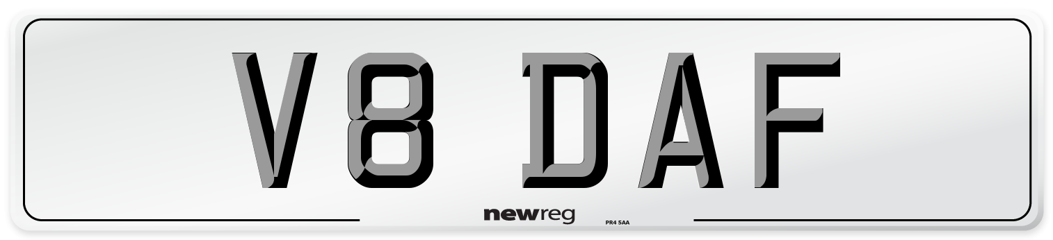 V8 DAF Front Number Plate
