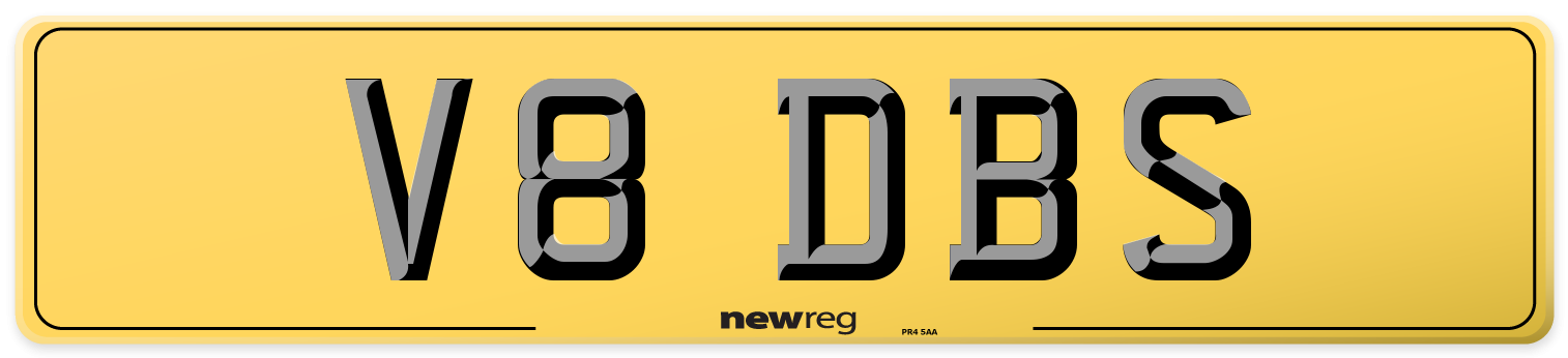 V8 DBS Rear Number Plate