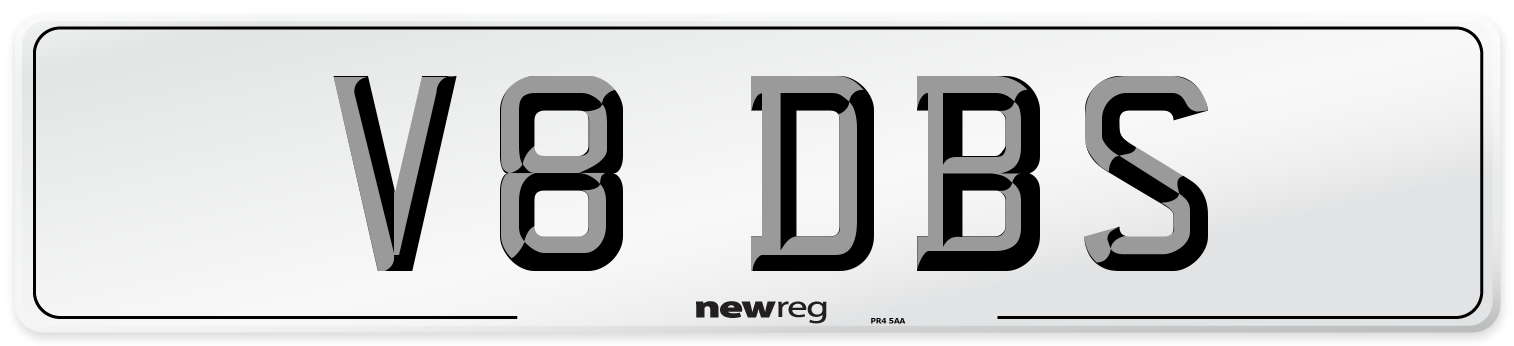 V8 DBS Front Number Plate