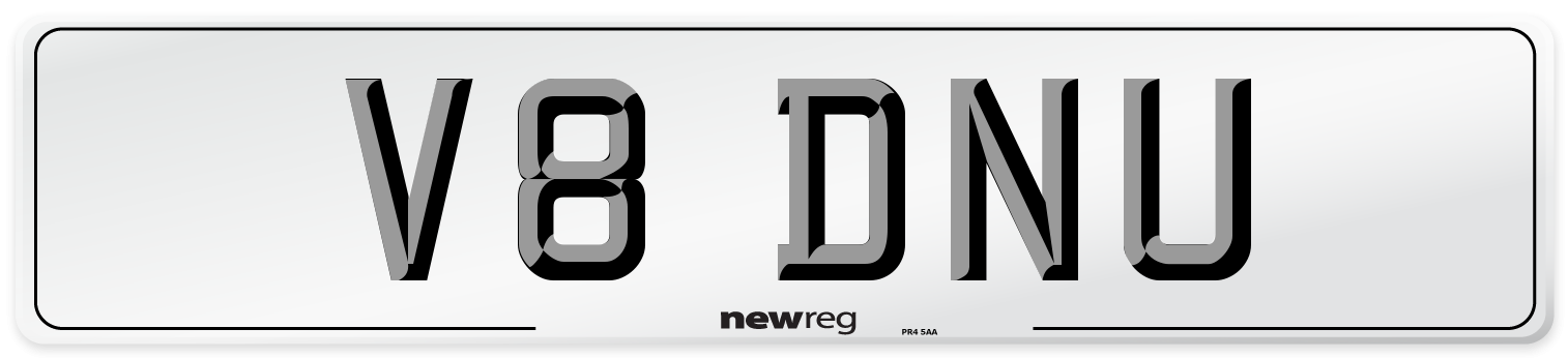 V8 DNU Front Number Plate