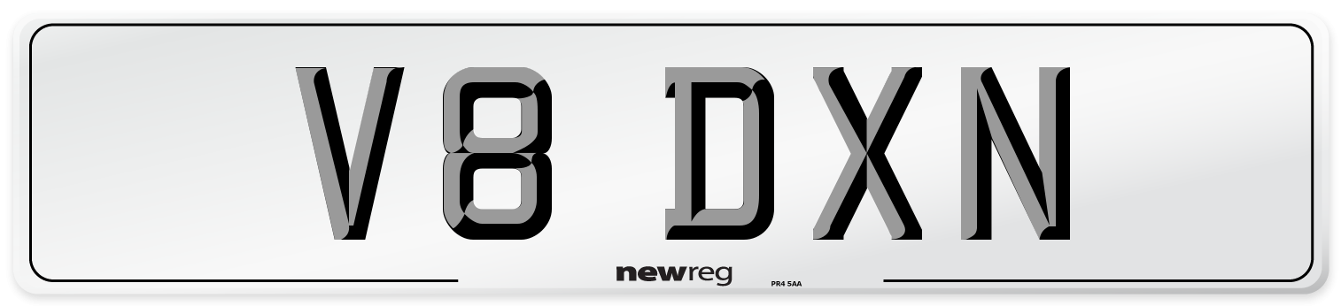 V8 DXN Front Number Plate
