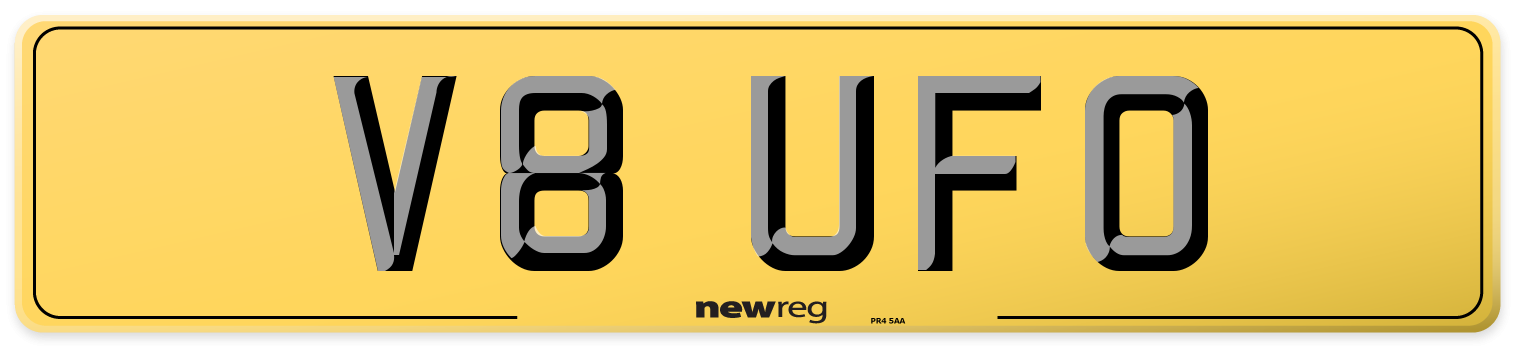V8 UFO Rear Number Plate