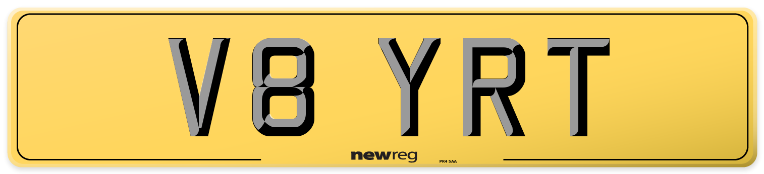 V8 YRT Rear Number Plate
