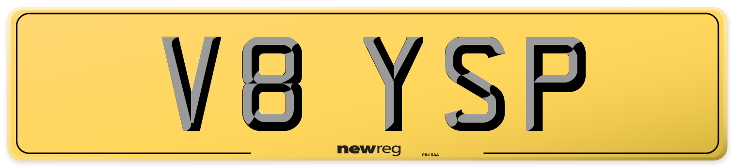 V8 YSP Rear Number Plate