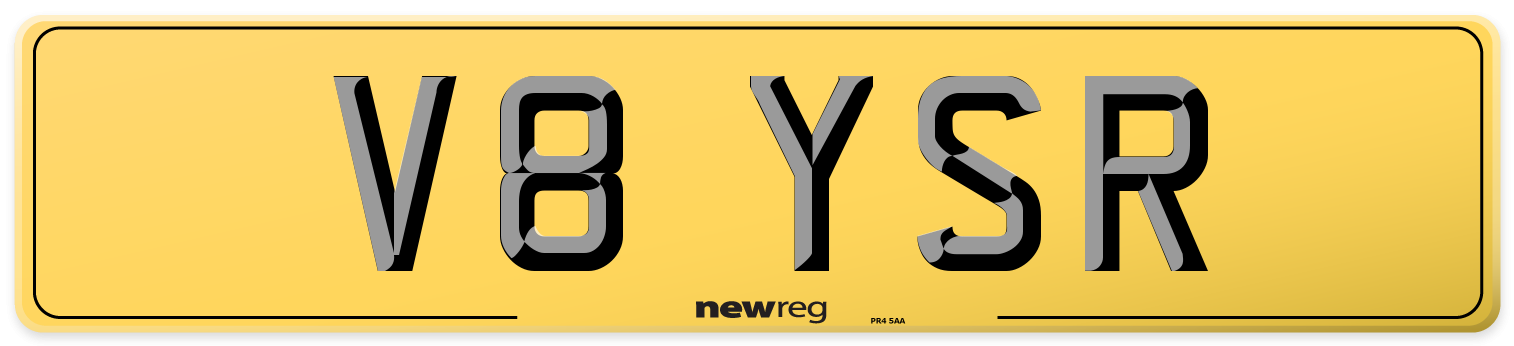 V8 YSR Rear Number Plate
