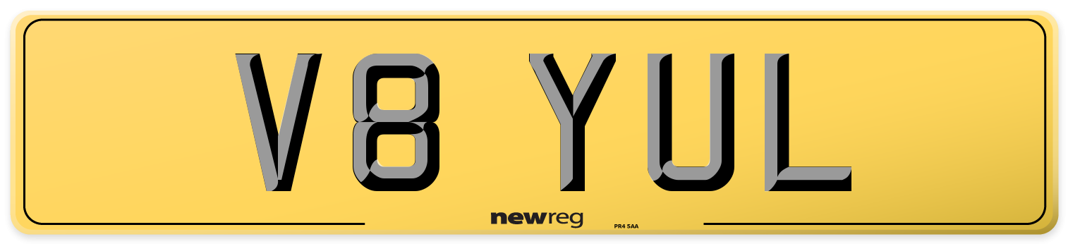 V8 YUL Rear Number Plate