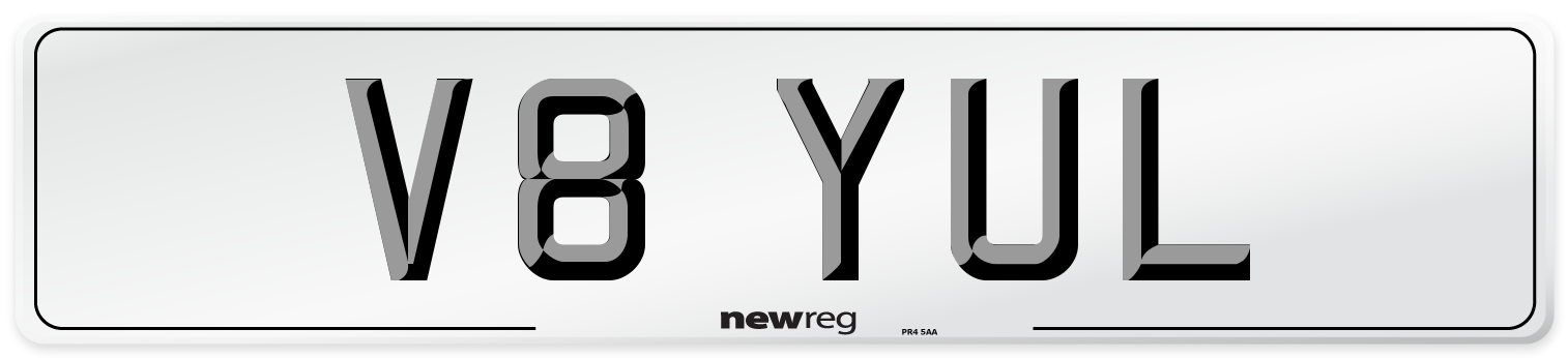 V8 YUL Front Number Plate