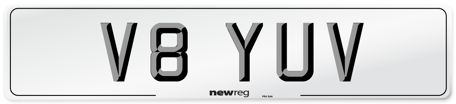 V8 YUV Front Number Plate