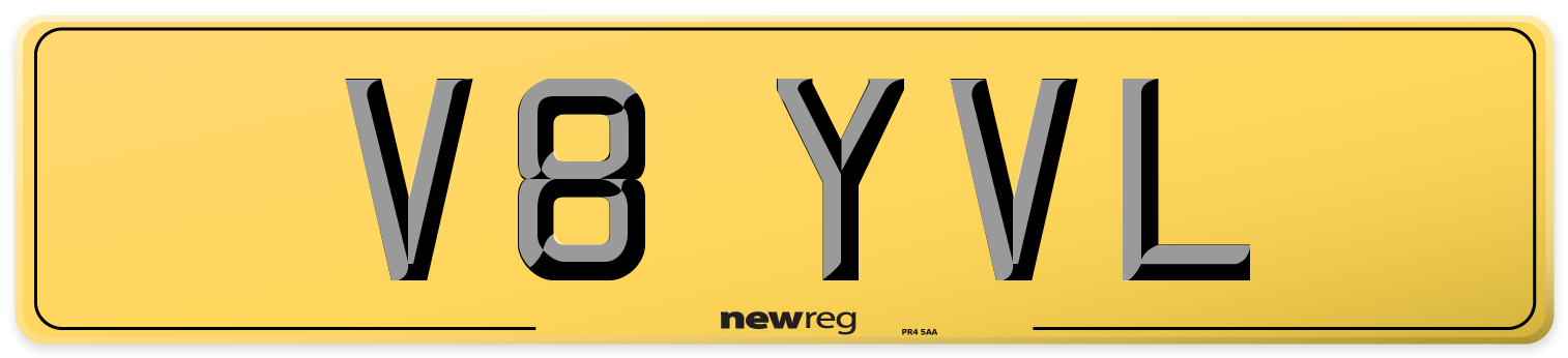 V8 YVL Rear Number Plate