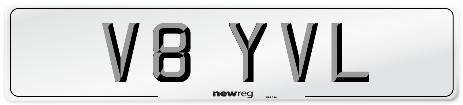 V8 YVL Front Number Plate