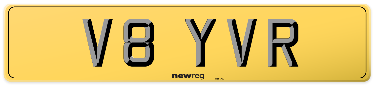 V8 YVR Rear Number Plate