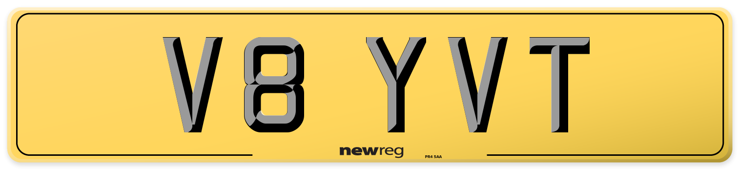 V8 YVT Rear Number Plate